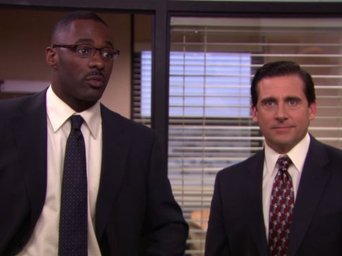 Still of Steve Carell and Idris Elba in The Office (2005)