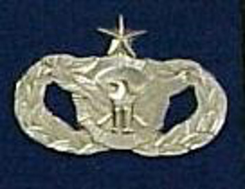 USAF Security Police qualification badge (Senior level). This is the real-world qualification that Tom earned in the Air Force. (Look for it on his lapel in certain scenes.)