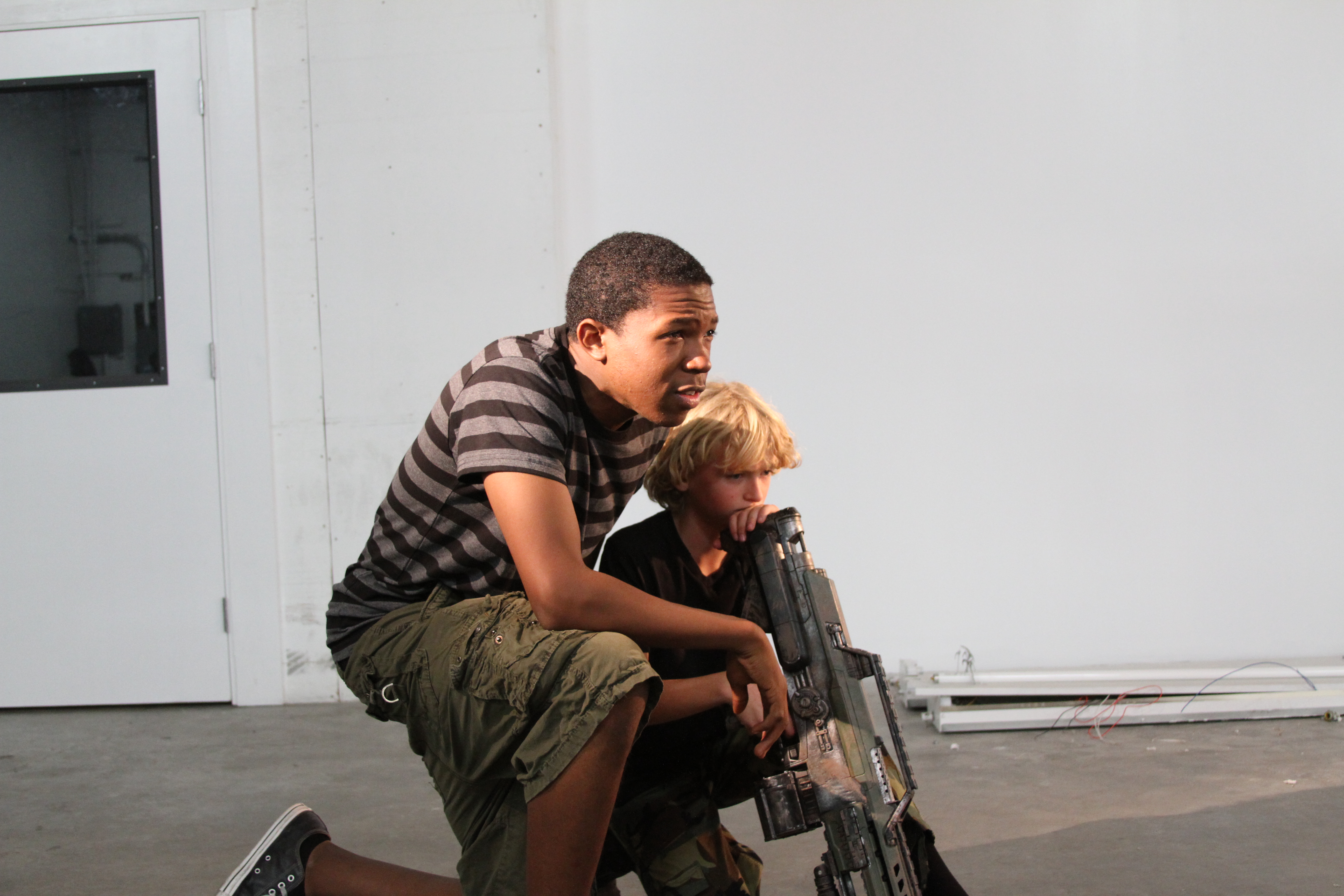 Operation: CTF Starring Jacob Melton and Director Denzel Whitaker onset