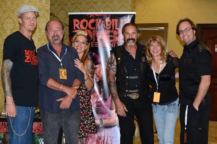 Premier of Rockabilly Zombie Weekend at the Melbourne Independent Film Festival, Starting Left is Jeff Ward, Randy Molnar, Tammy Bennett, Scott Singer, Melissa Gruver & Steven Shea