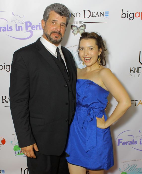 Samantha Payne Garland with co-star Nick Dubanos at the red carpet event for 