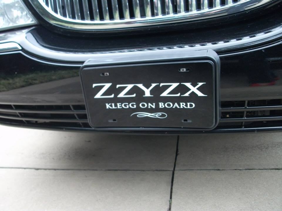 Custom license plate for Zzyzx, (the limo driver) for the Klegg family. Zzyzx brings a little comedy and the unexpected to Morningside Television Pilot.