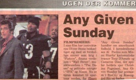Al Pacino, Lester Speight, Jamie Foxx & Dennis Jay Funny watch opening Dallas kickoff in Oliver Stone's epic film, Any Given Sunday.