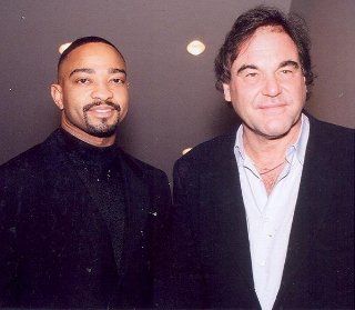 Actor, Dennis Jay Funny and Writer/Director/Producer Oliver Stone posing for press at 