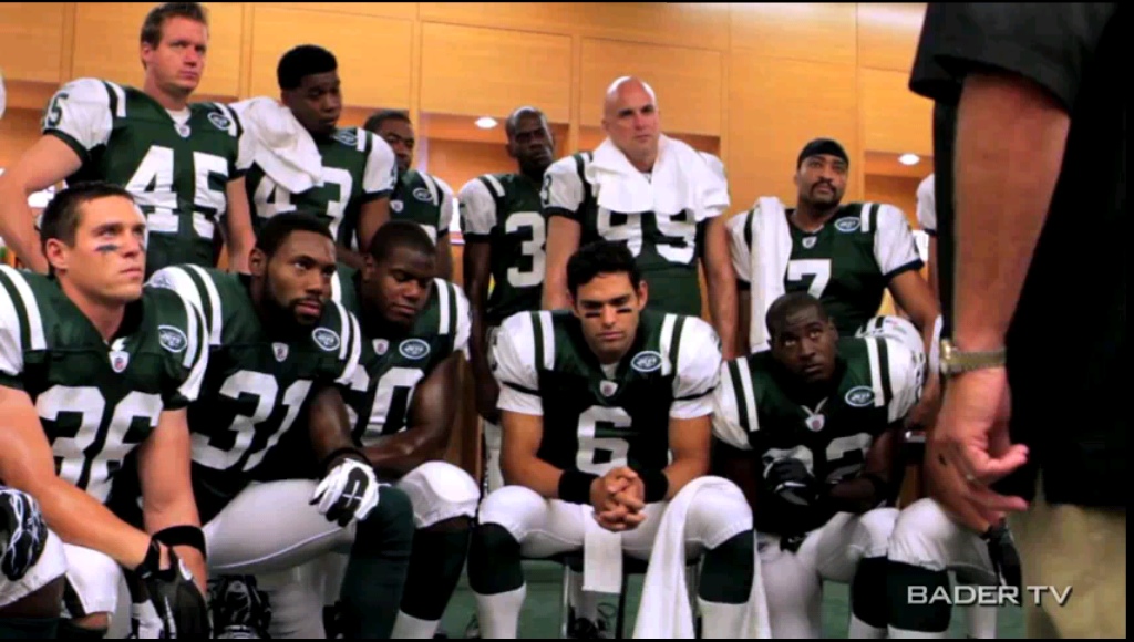 Dennis #7, Mark Sanchez & the NY Jets get a Halftime Pepsi Max speech in this commercial.