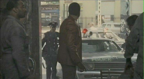 American Gangster -Dennis Jay Funny (left), Warner Miller (ctr) & Queens operation get busted after Denzel exits church.