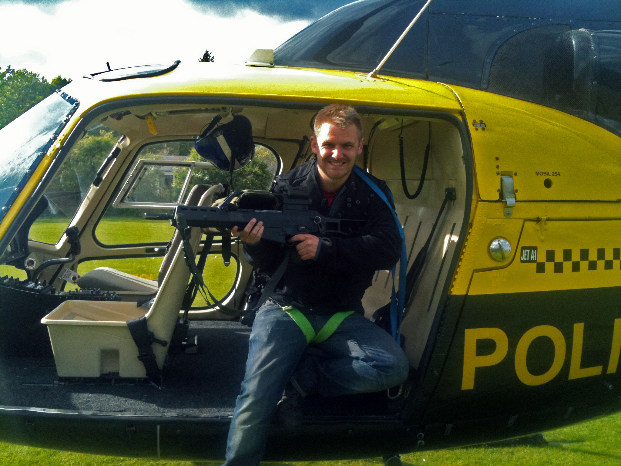 3rd Assistant Directing from a helicopter whilst working on Tezz.
