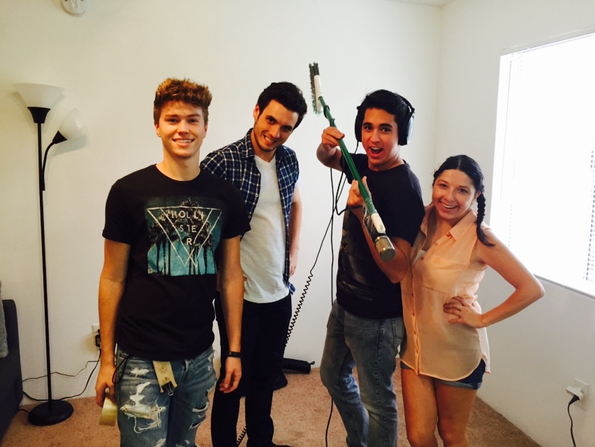 Kyle and his team at Perfectly Scattered Productions filming on set!