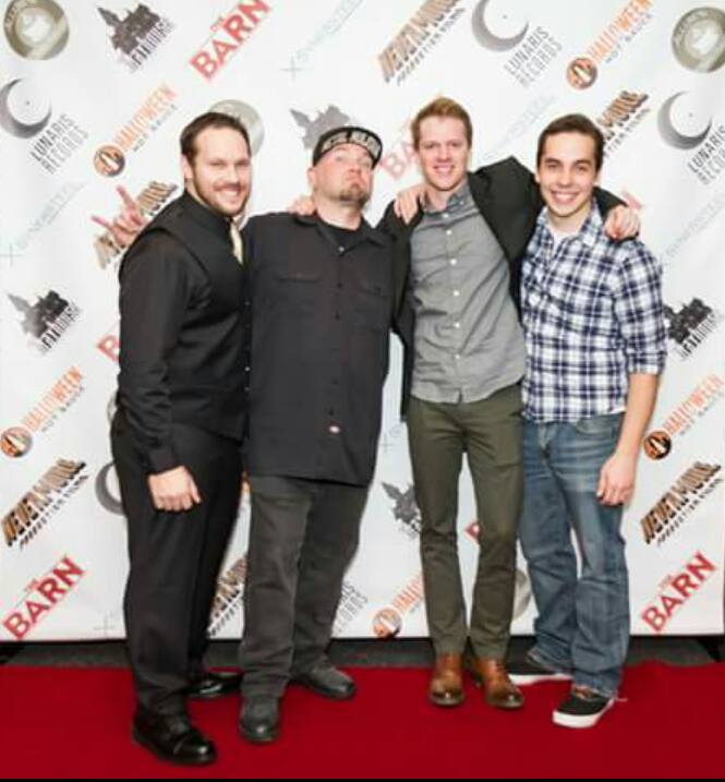 Justin M. Seaman, Rocky Gray, Will Stout, and Mitchell Musolino at the event of The Barn (2015)