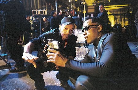 Jeff Ward with Wesley Snipes on the set of 
