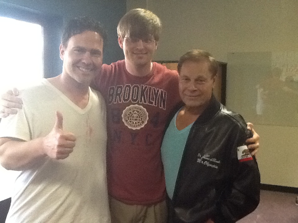 Myself, Tommy lee Thomas, and Franco Columbu on set of one more Round.