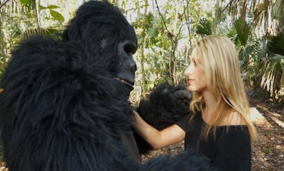 Still of Heather Brinkley and Chris Casteel in Monster Gorilla (2014)