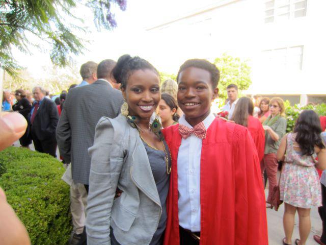 Jaylan and Mom (8th grade graduation)