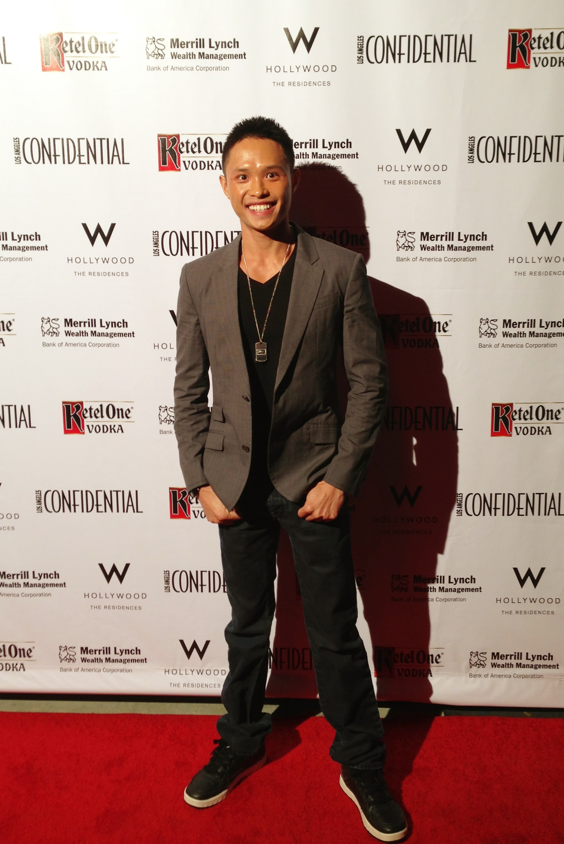 HOLLYWOOD, CA - Adrian Voo at the LA Confidential Magazine Men's issue party for Dennis Quaid's Fall cover issue, hosted at the W Hotel in Hollywood.