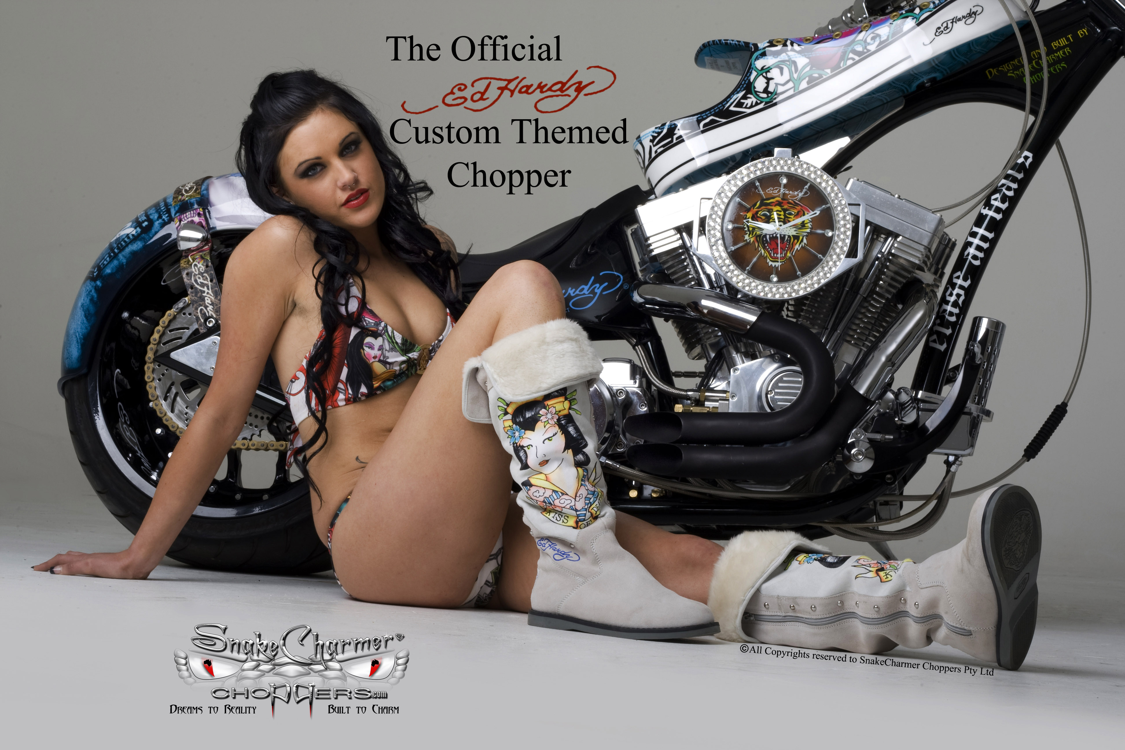 Official Ed Hardy Chopper Photoshoot for Chopper Magazine