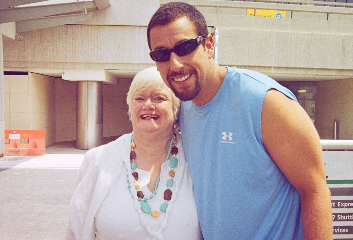 With Adam Sandler on the set of Zohan