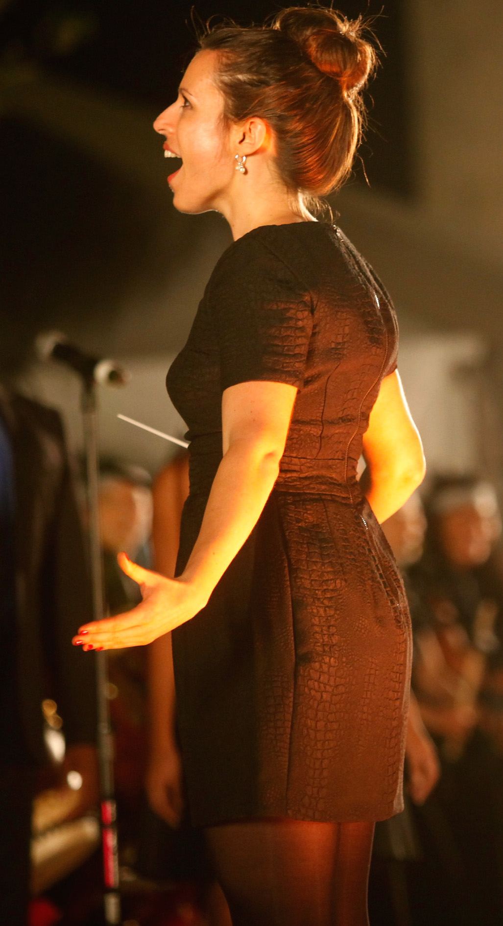 JoAnne Harris conducting ensembles at Lincoln Center, 2014.