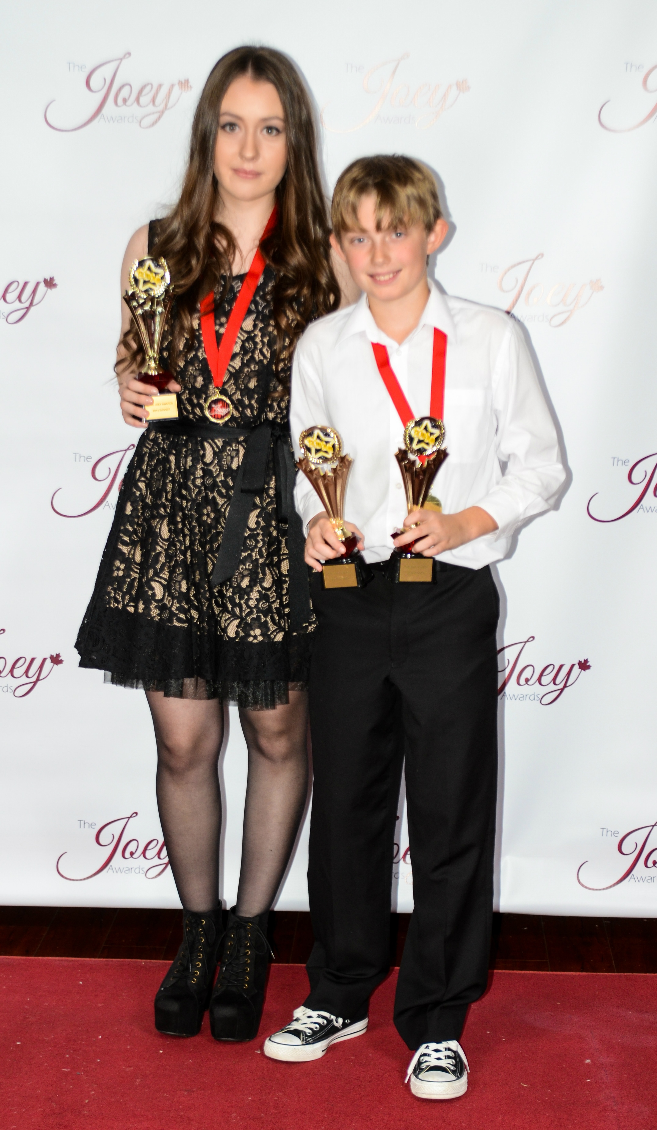 Katherine Evans and Rowan Longworth at event of The Joey Awards, Vancouver (2014)
