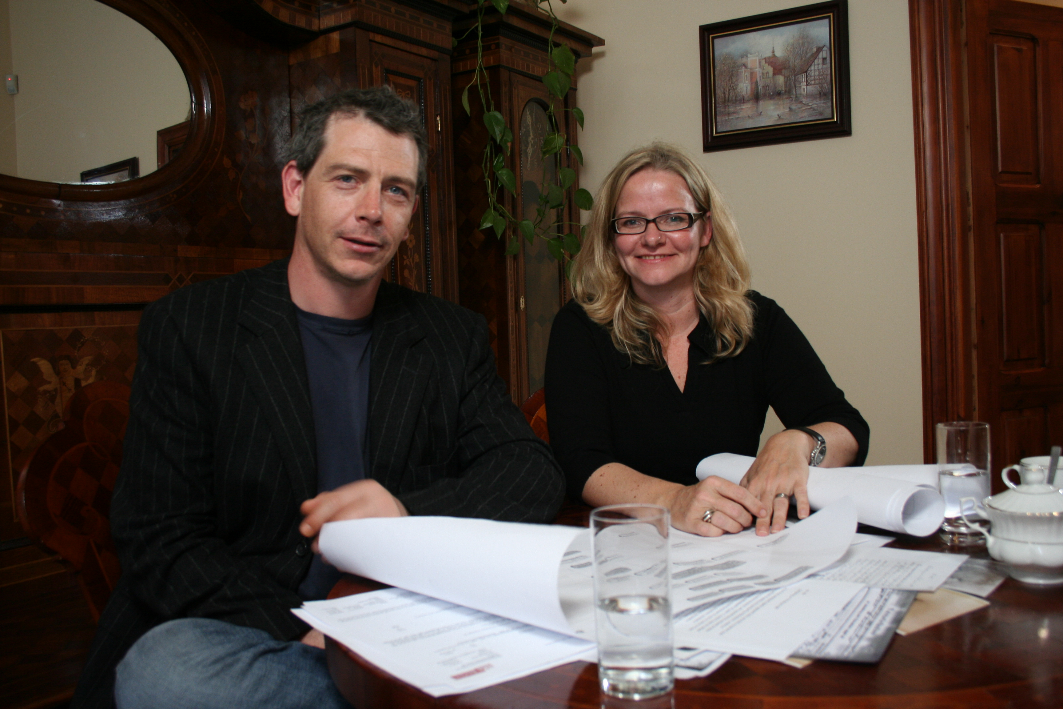 Andrea Bentschneider with Ben Mendelsohn at Pila Archive.