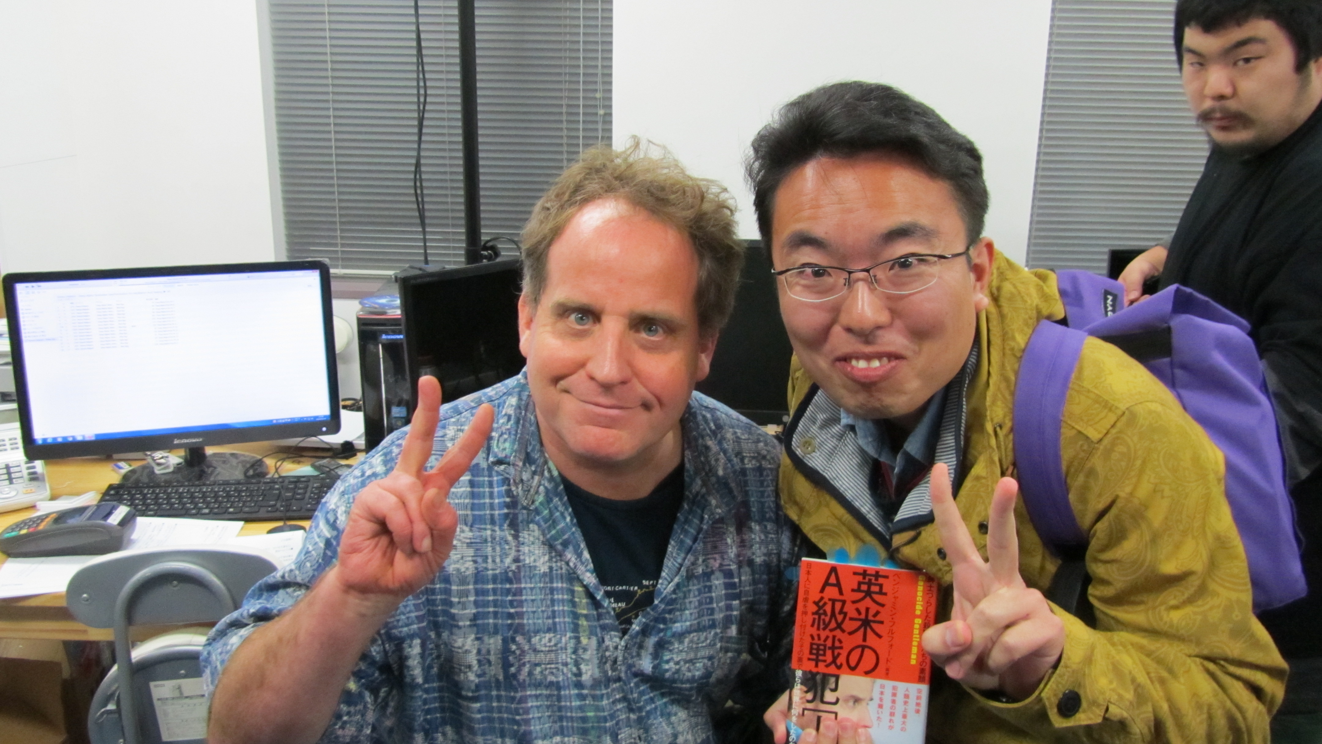 Benjamin Fulford is a renowned conspiracy theorist and ex-chief editor of Forbes in Japan. This photo was shot at Hikaruland in iidabashi, Tokyo, Japan in Jan.24, 2015.