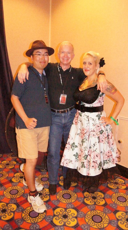 Japanese and American professional filmmakers Ryota Nakanishi(left), William Vail(center) and Dayna Noffke (right) in USA. During TCM conference in IN.