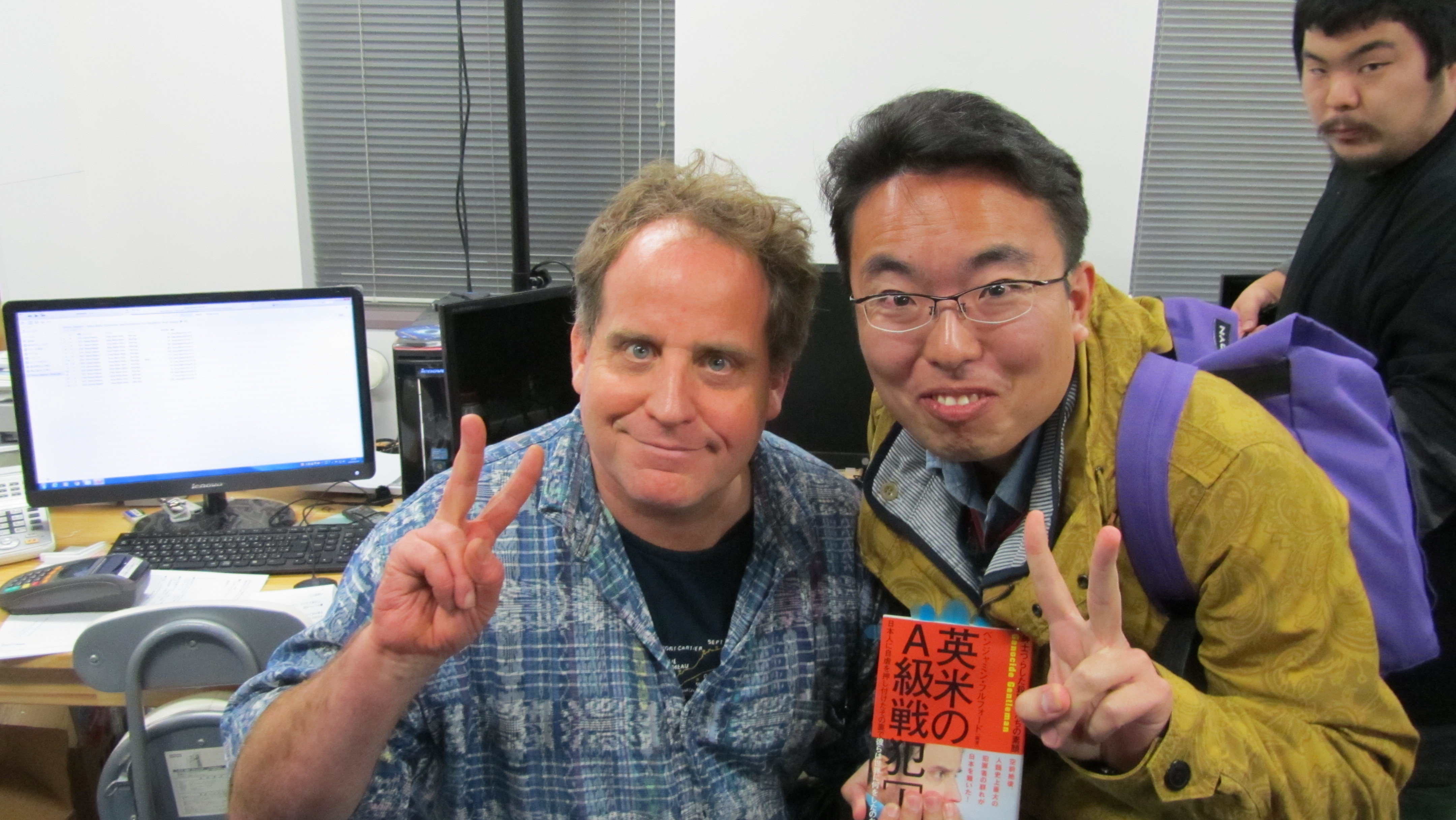 Benjamin Fulford is a renowned conspiracy theorist, bestseller author and ex-chief editor of Forbes in Japan. This photo was shot at Hikaruland in iidabashi, Tokyo, Japan in Jan.24, 2015. Photographed and edited by the Japanese filmmaker, Corman Award Winner Ryota Nakanishi who is the main film editor of the 2013 Amazon bestseller Japanese film Rakugo-Eiga. Copyrighted by the Corman Award Winning Filmmaker Ryota Nakanishi. After the shooting of the video of the special interviews.