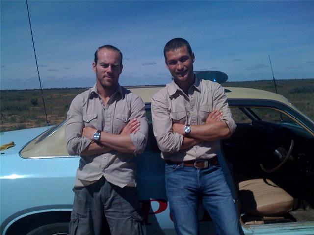 On-set with Andy Whitfield. (stunt Double for the movie, 'The Clinic').