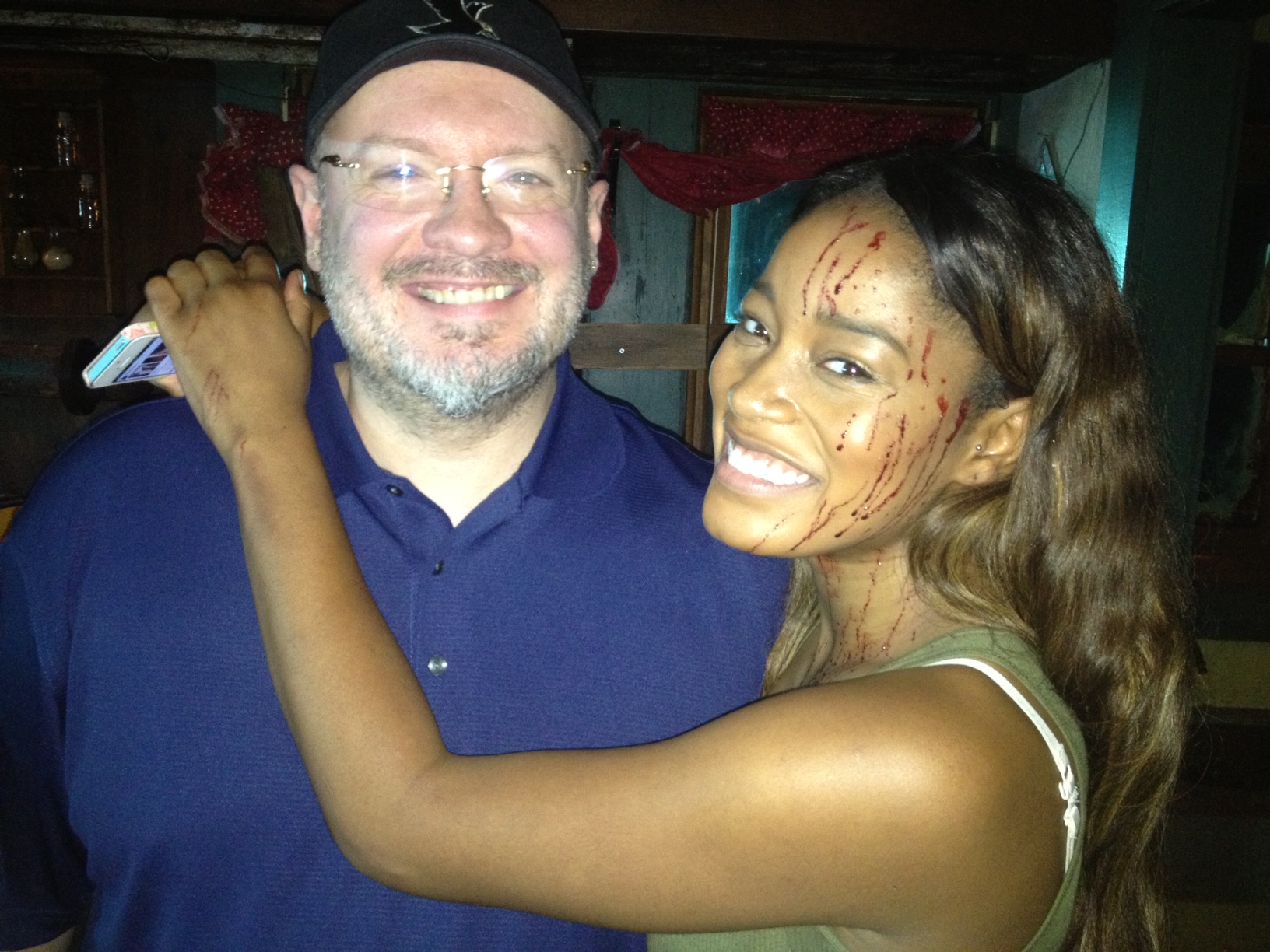 On set of Animal with Keke Palmer.