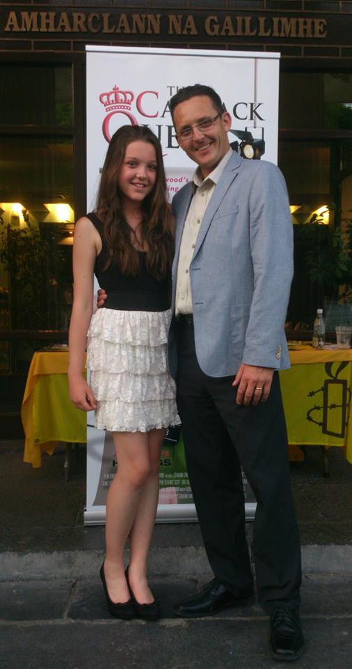 Young rising star, Chloe Gibson with Stephen Gibson (Producer) at the World Premiere of The Callback Queen feature at the 25th Galway Film Fleadh 2013.