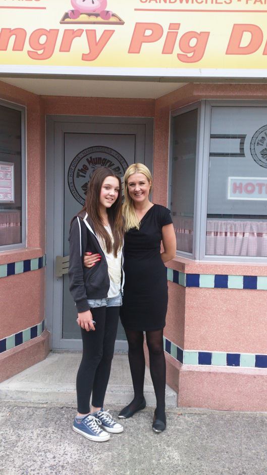 Chloe Gibson & Sorcha Furlong on set on Fair City, @ RTE Dublin 2013