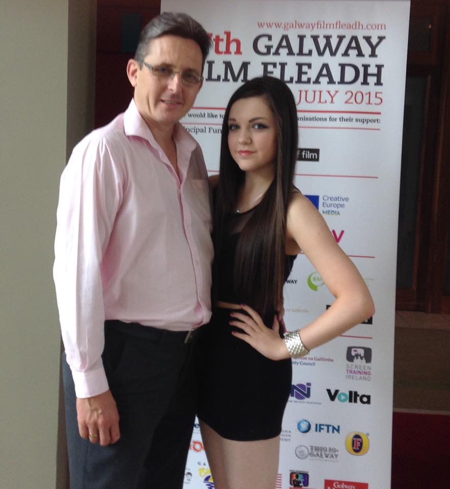 Actress Chloe Gibson with producer Stephen Gibson @ The 27th Galway Film Fleadh