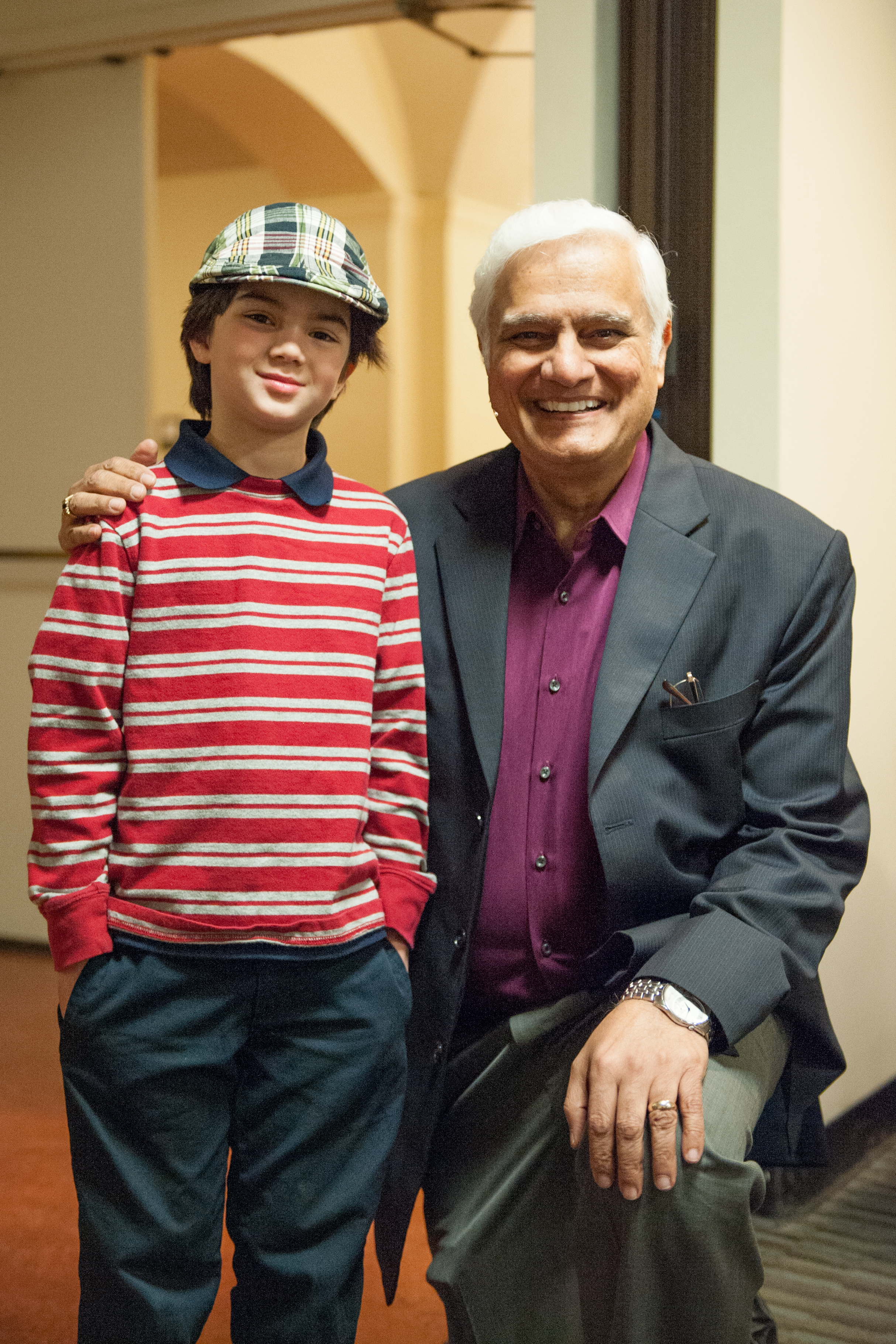 Backstage at UCLA Royce Hall meeting Dr. Ravi Zacharias, (1 of 2 
