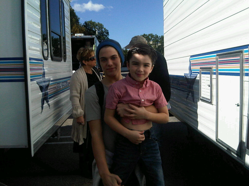w/ Dylan Sprayberry on Glee set at Paramount Studios