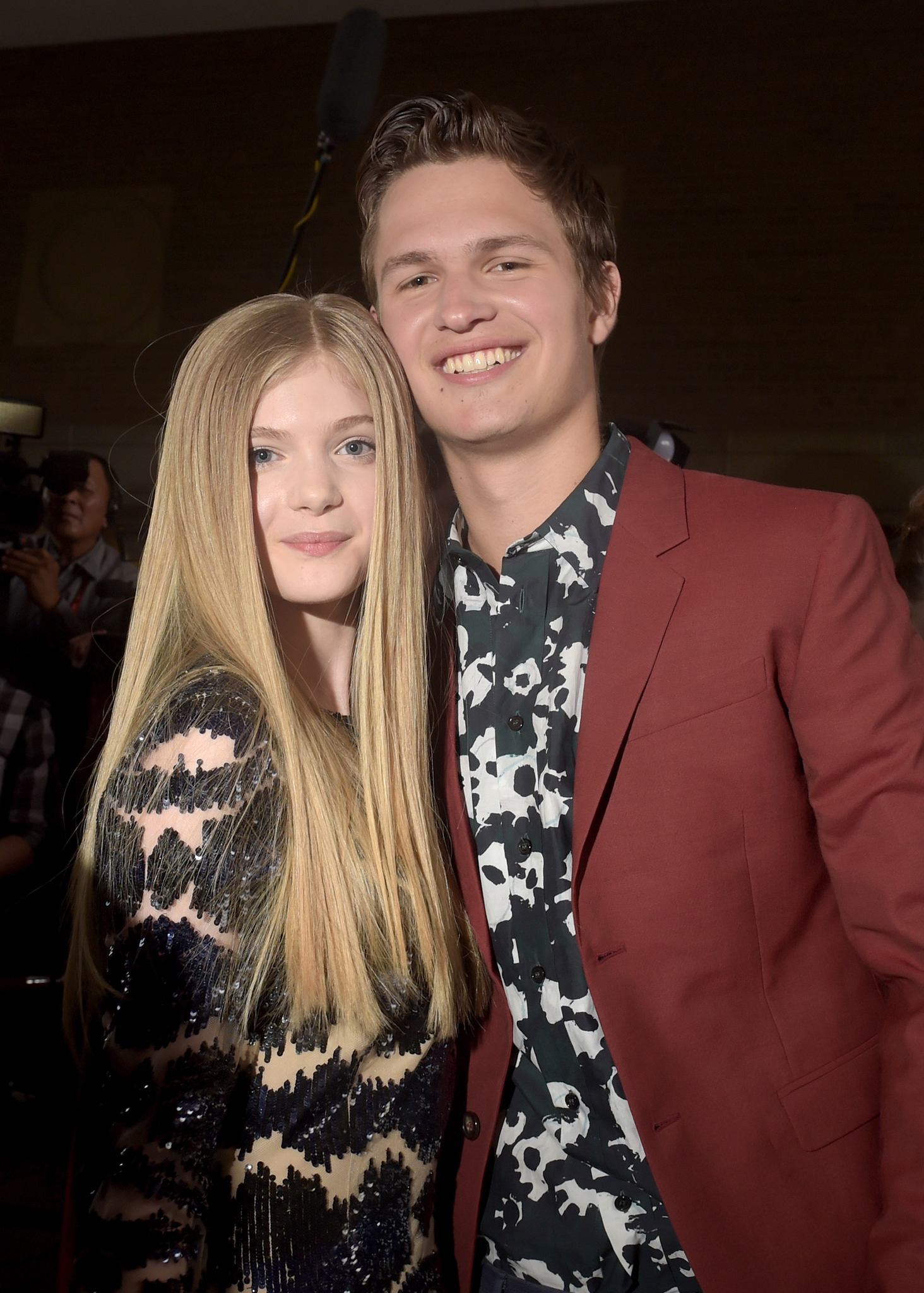 Elena Kampouris and Ansel Elgort at event of Men, Women & Children (2014)