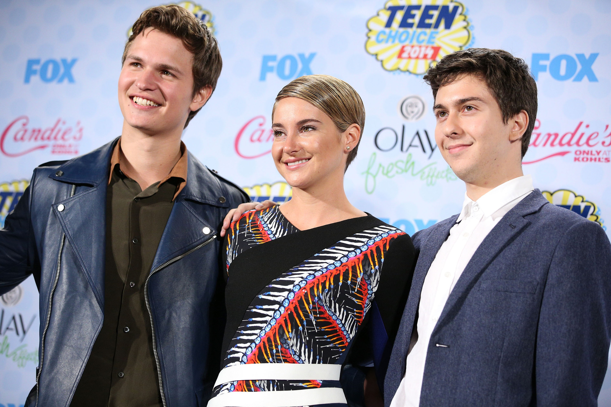 Shailene Woodley, Nat Wolff and Ansel Elgort at event of Teen Choice Awards 2014 (2014)