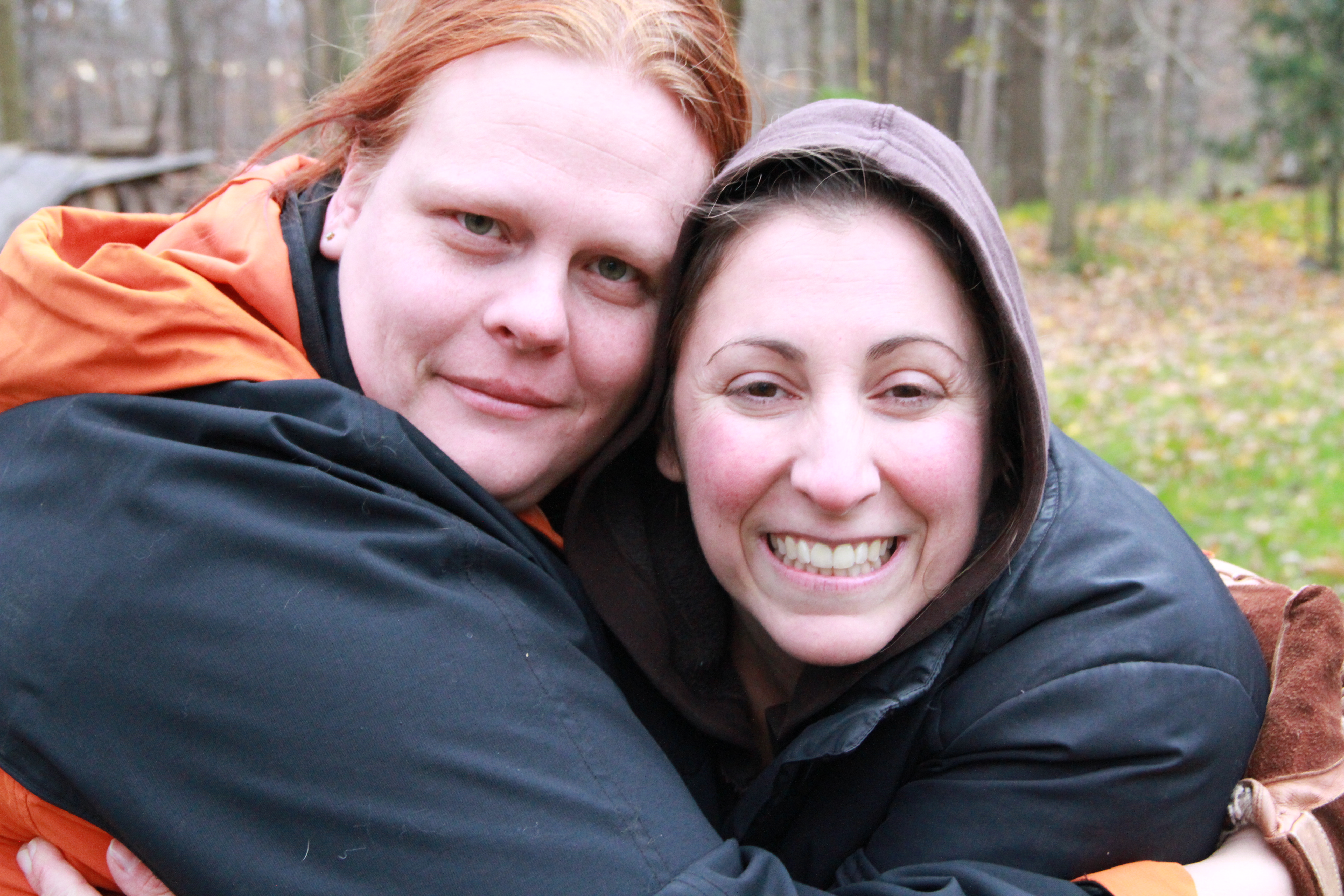 Corrinne Wood and Paula Watters on the Set of USB