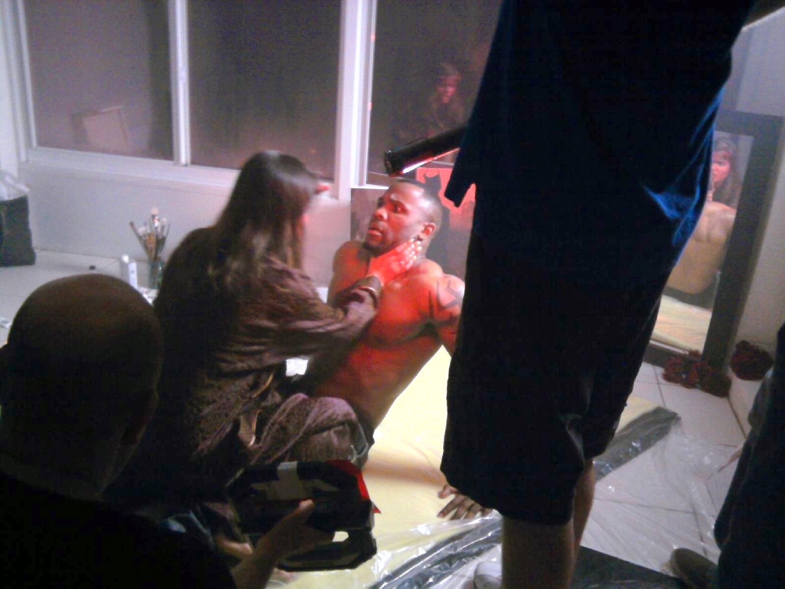 On set of Theatre of the Deranged II as Jeff