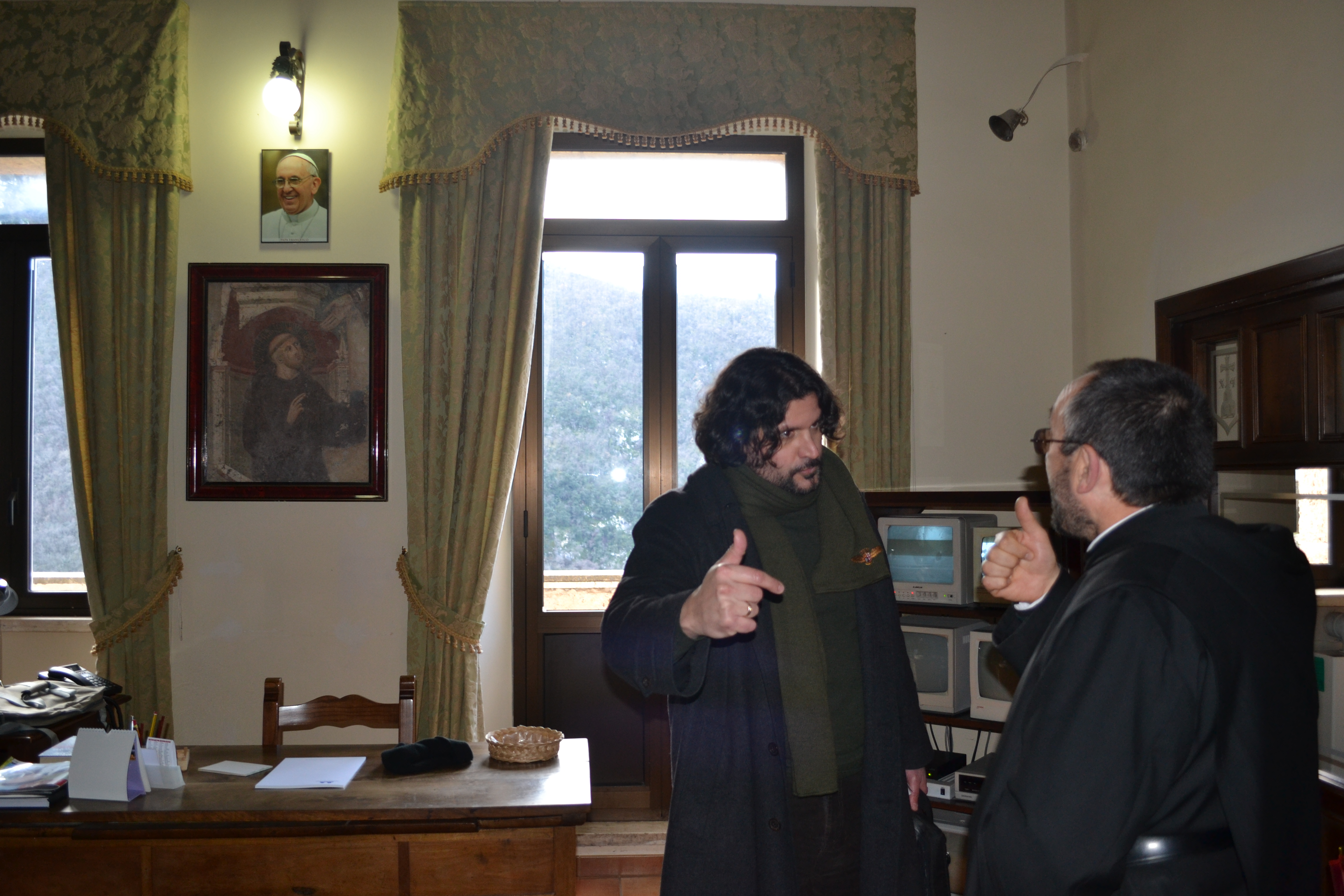 Monastery of St. Bnedict in Subiaco (Rome). To discuss of the new project St. Benedict, the Man of God.