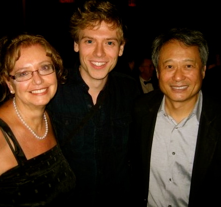 Stefano proudly brings his Mom To Premiere of Taking Woodstock. Photo with Academy Award Winner Ang Lee (* Brokeback Mountain)