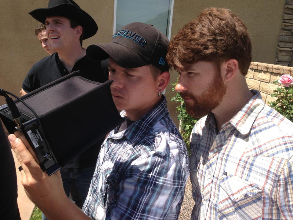 Co-Directors Wess Alley & Nick Kramer on set for Lone Wolf McCray.