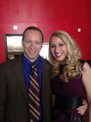 Scott w/ cast mate Stephanie Stevens on set of 