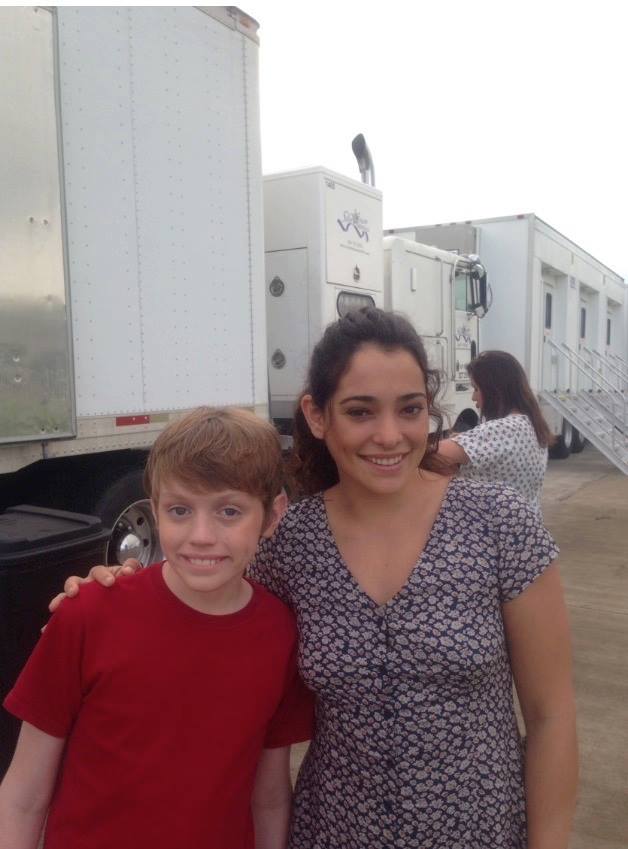 Me - Dickish Cousin with Natalie Martinez on set of Self/less