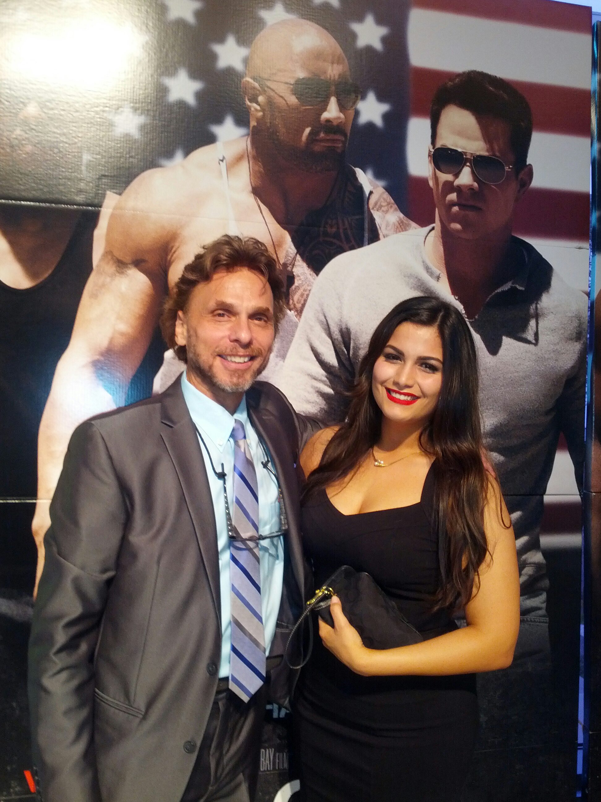 Keith Schwabinger with Persi Caputo Actress Pain and Gain as Judy the Slotsky Deli Girl, Premiere Miami Beach