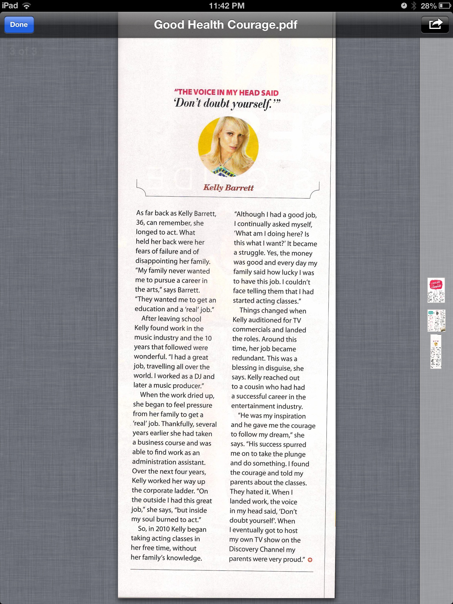 Australia Health Magazine Article written by Emily Chantiri 2014