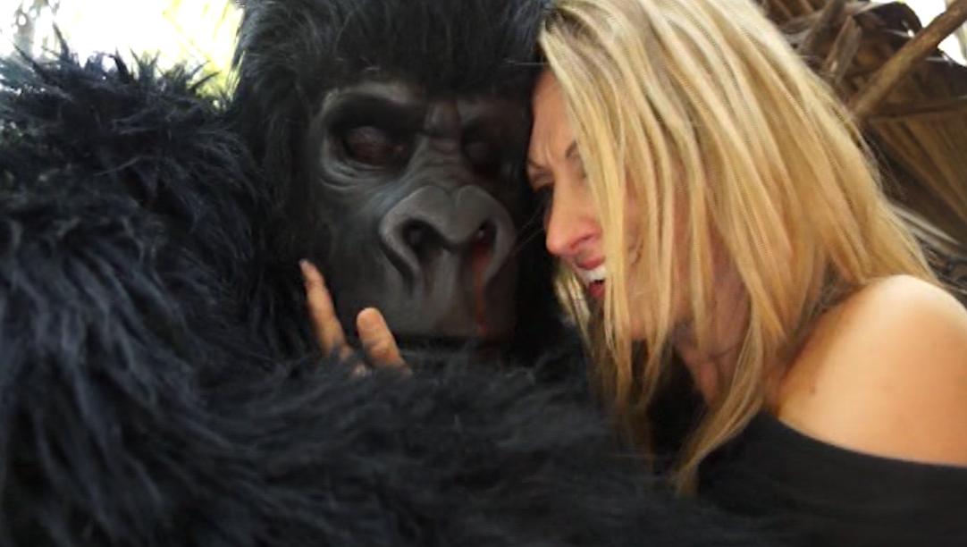 Still of Heather Brinkley and Chris Casteel in Monster Gorilla (2014)