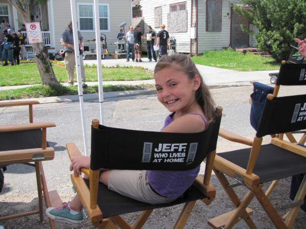 Carol On set of Jeff Who Lives At Home