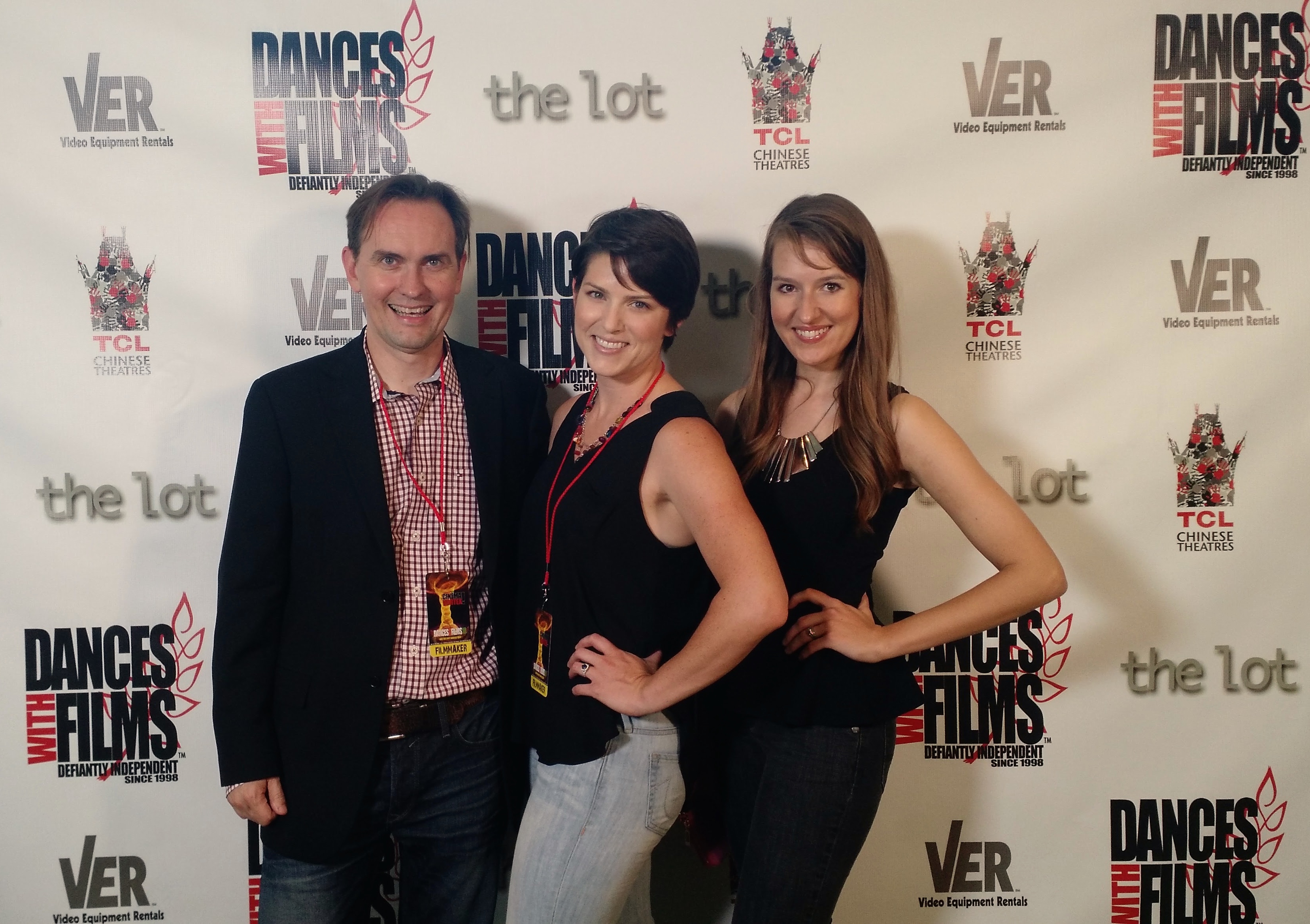 Sarah J. Eagen with writer/director Jeffrey Williams and producer Caity Engler at the 18th Annual Dances With FIlms opening party