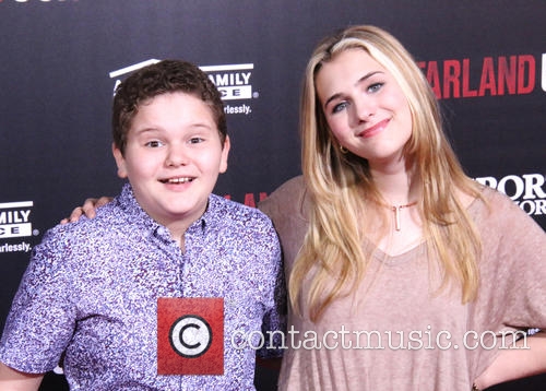 Camryn Sutton with brother Cade Sutton at the McFarland USA premiere