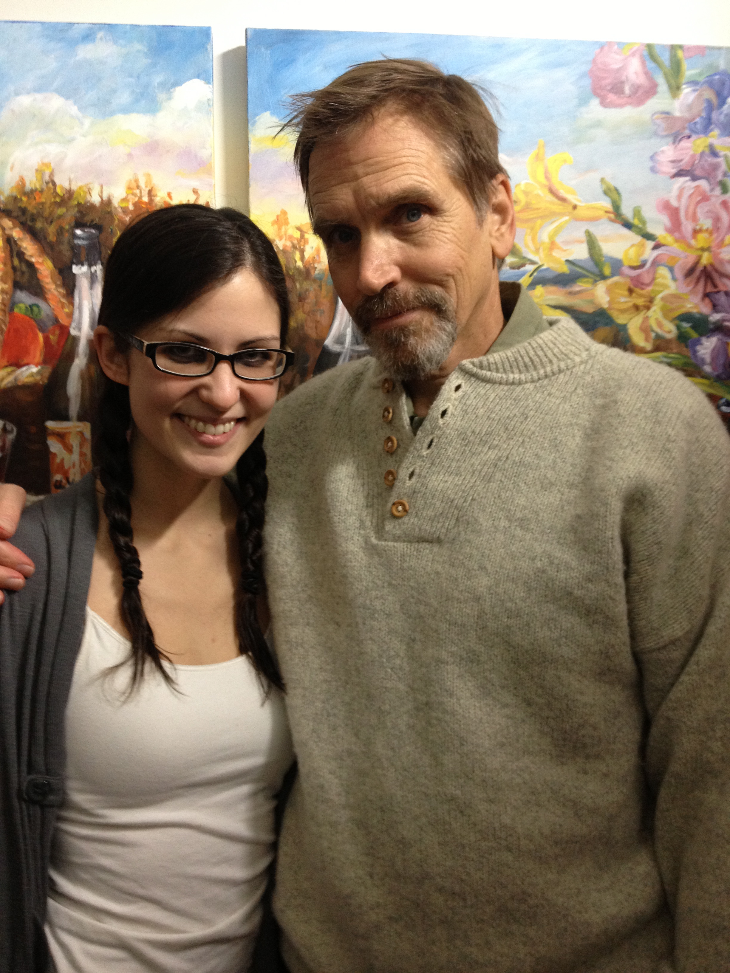On set with Bill Moseley