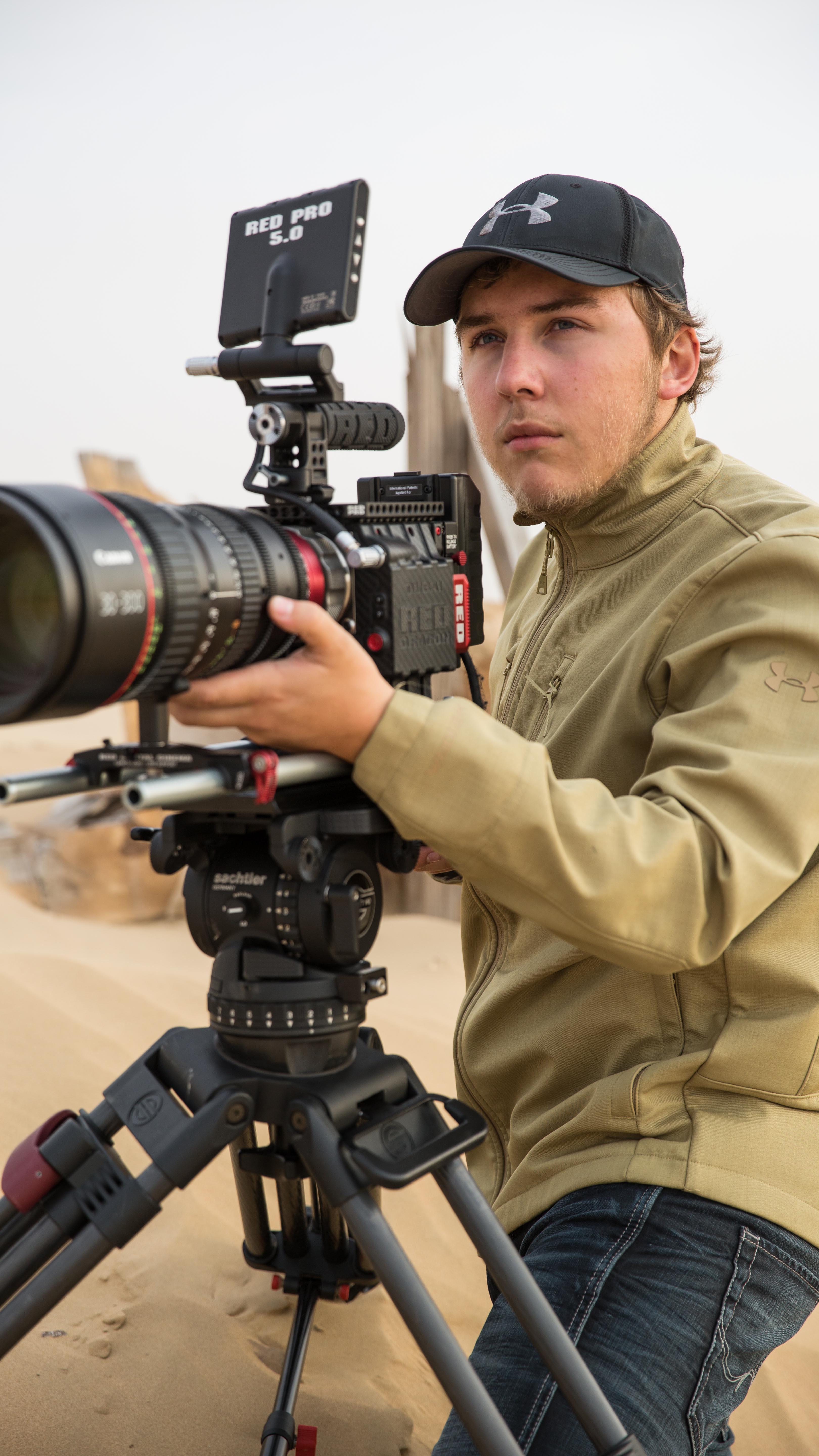 Phil Arntz on set in the middle east.